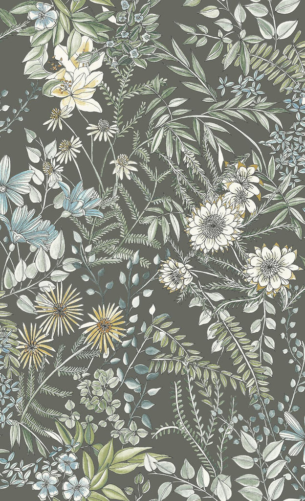A-Street Prints Full Bloom Taupe Floral Wallpaper