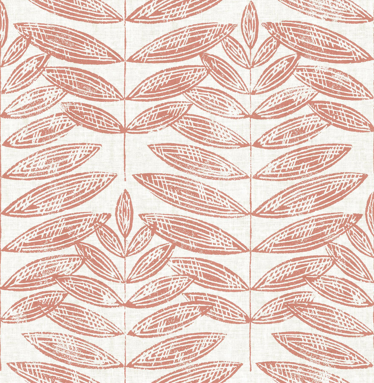 A-Street Prints Akira Leaf Coral Wallpaper