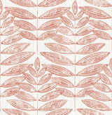 A-Street Prints Akira Leaf Coral Wallpaper