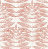 A-Street Prints Akira Coral Leaf Wallpaper