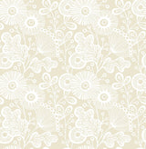 A-Street Prints Ana Cream Floral Wallpaper