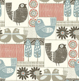 A-Street Prints Hennika Coral Patchwork Wallpaper