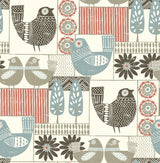 A-Street Prints Hennika Patchwork Coral Wallpaper