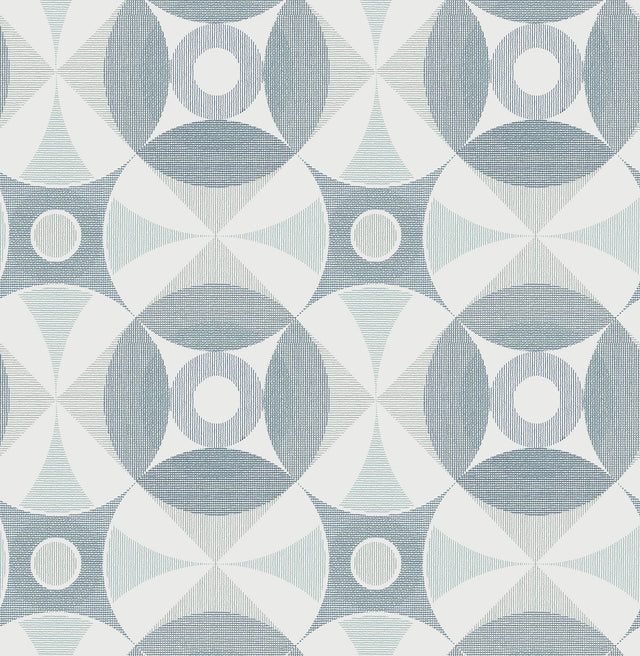 A-Street Prints Ellis Teal Geometric Wallpaper
