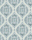 A-Street Prints Adele Aqua Damask Wallpaper