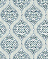 A-Street Prints Adele Damask Aqua Wallpaper