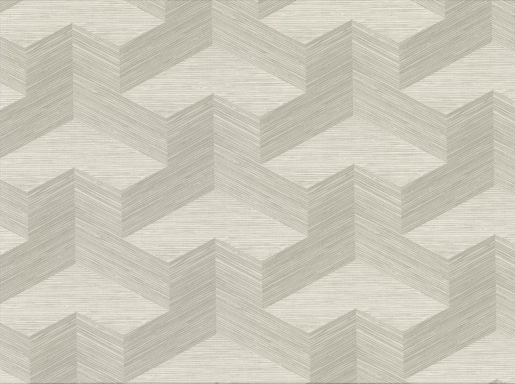 A-Street Prints Y Knot Light Grey Geometric Texture Wallpaper