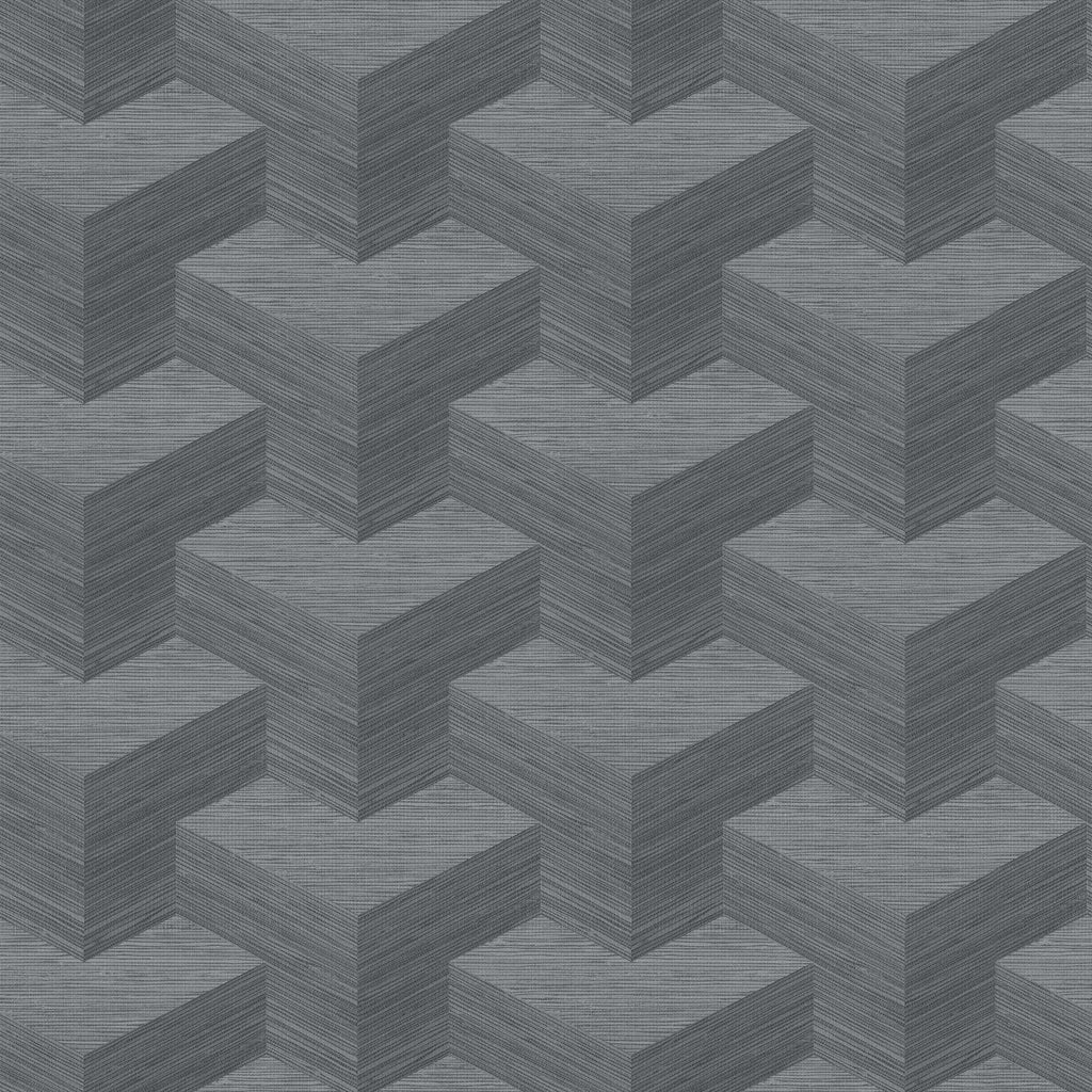 A-Street Prints Y Knot Geometric Texture Slate Wallpaper
