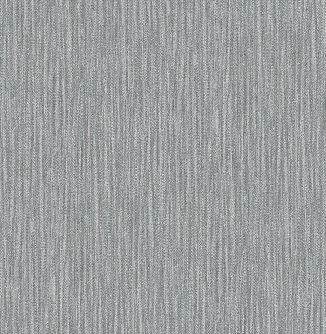 A-Street Prints Raffia Charcoal Faux Grasscloth Wallpaper