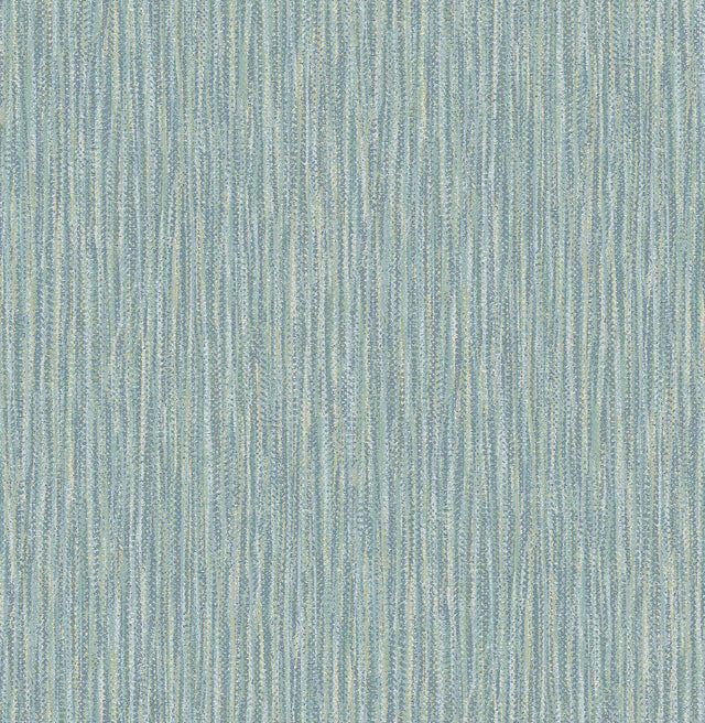 A-Street Prints Raffia Aqua Faux Grasscloth Wallpaper