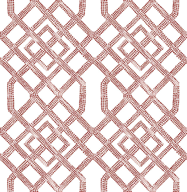A-Street Prints Traverse Red Trellis Wallpaper