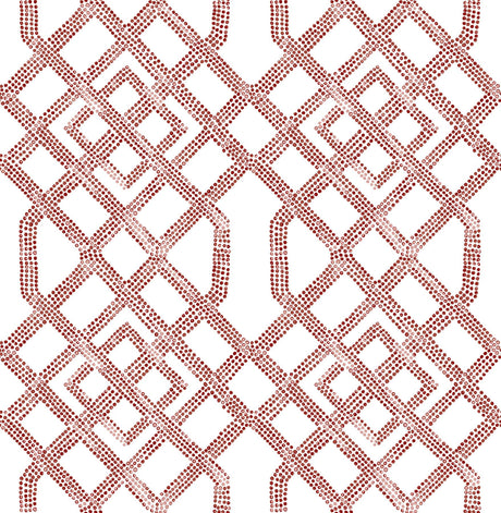 A-Street Prints Traverse Trellis Red Wallpaper