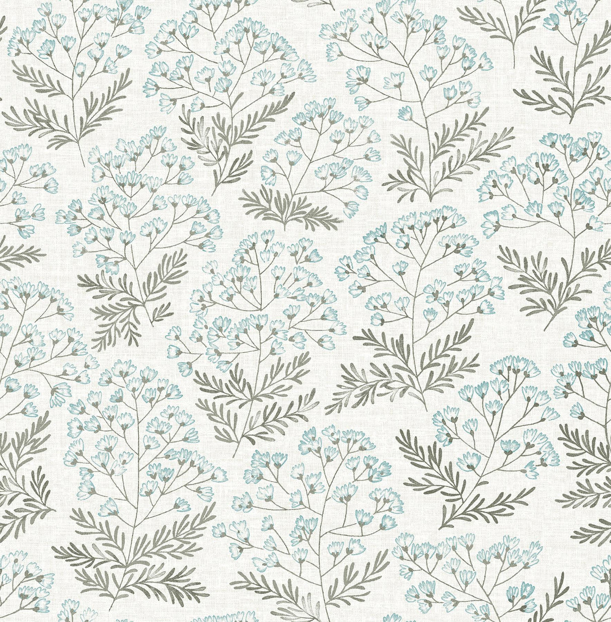 A-Street Prints Floret Floral Blue Wallpaper
