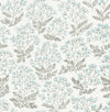 A-Street Prints Floret Blue Floral Wallpaper