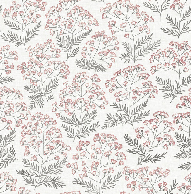 A-Street Prints Floret Pink Flora Wallpaper