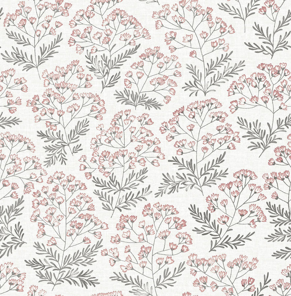A-Street Prints Floret Pink Flora Wallpaper