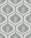 A-Street Prints Laurel Grey Ogee Wallpaper