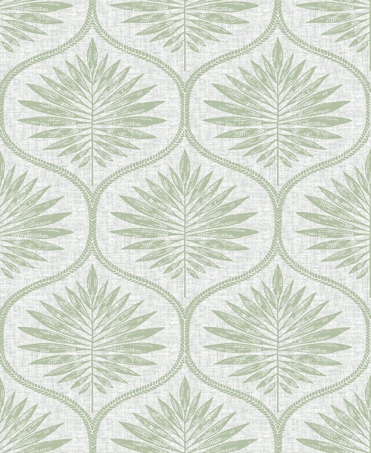 A-Street Prints Laurel Light Green Ogee Wallpaper