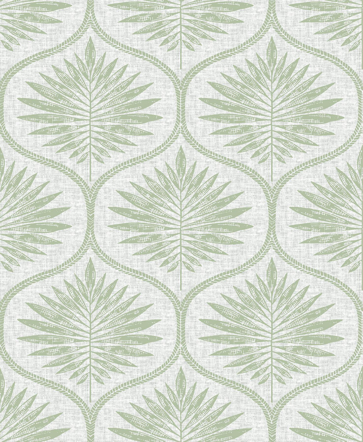 A-Street Prints Laurel Ogee Light Green Wallpaper