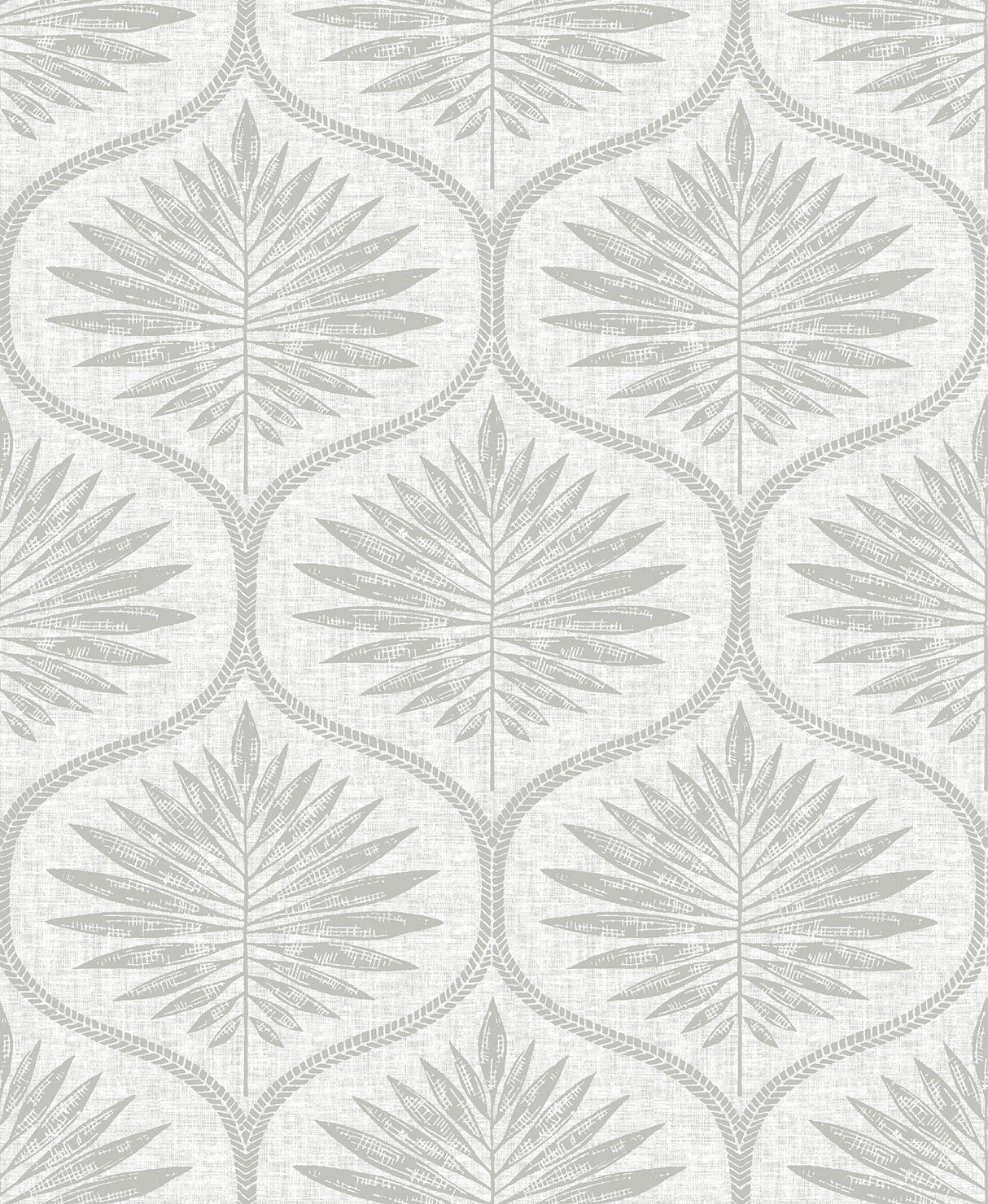 A-Street Prints Laurel Light Grey Ogee Wallpaper