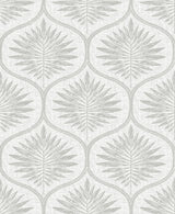 A-Street Prints Laurel Light Grey Ogee Wallpaper