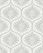 A-Street Prints Laurel Light Grey Ogee Wallpaper