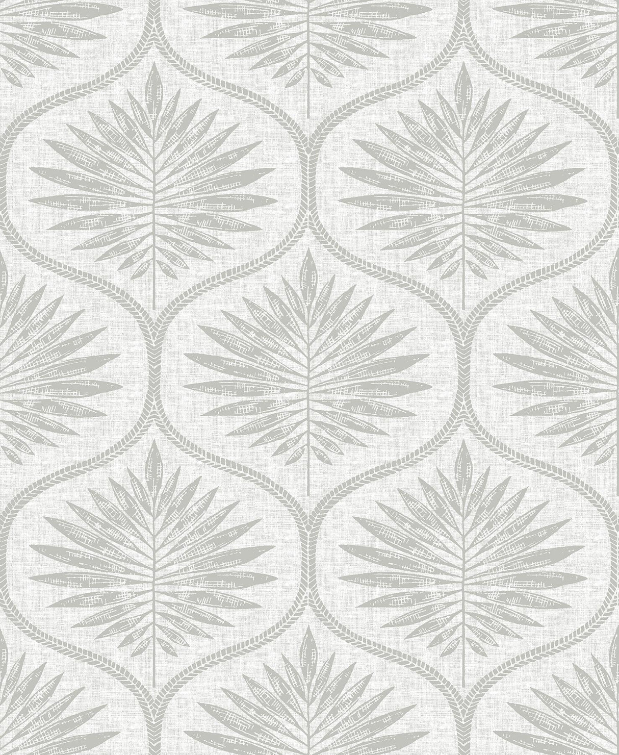 A-Street Prints Laurel Ogee Light Grey Wallpaper