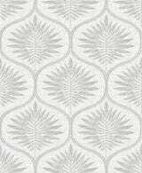 A-Street Prints Laurel Ogee Light Grey Wallpaper