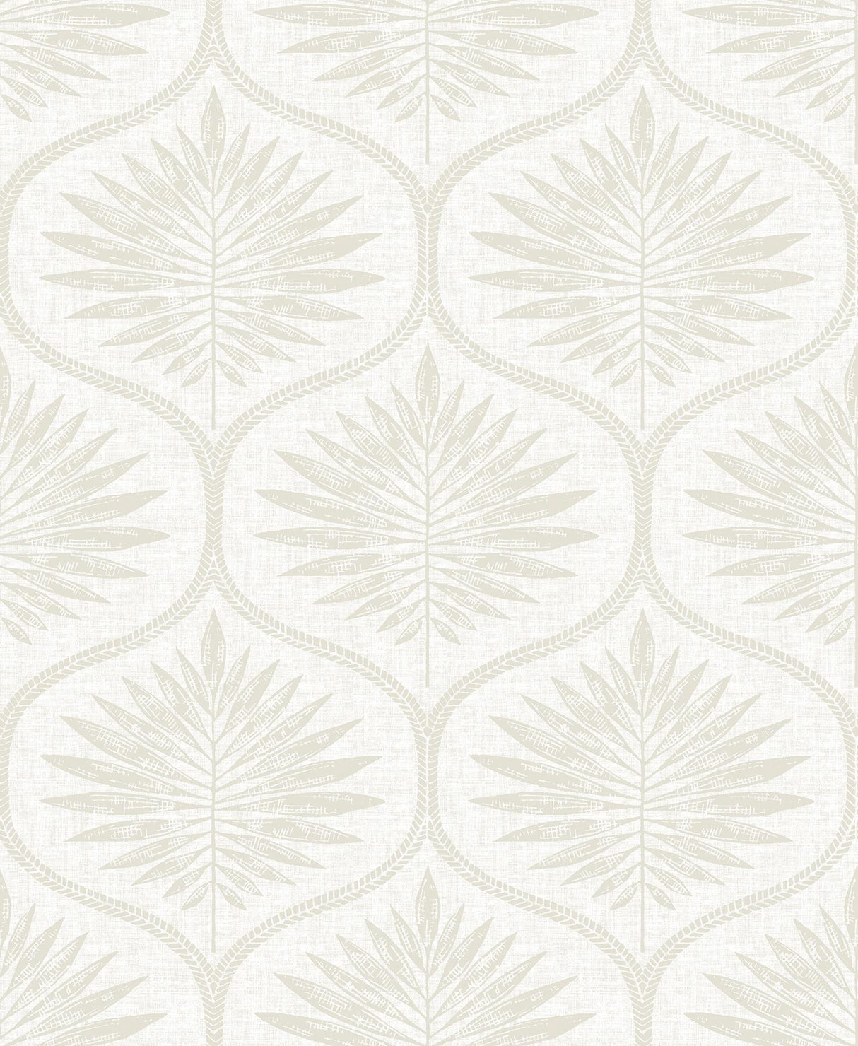 A-Street Prints Laurel Bone Ogee Wallpaper