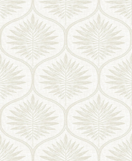 A-Street Prints Laurel Bone Ogee Wallpaper