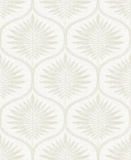 A-Street Prints Laurel Ogee Bone Wallpaper