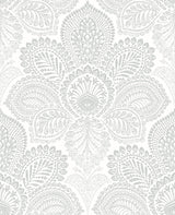 A-Street Prints Triumph Medallion Off-White Wallpaper
