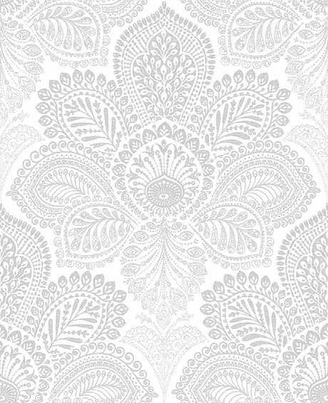 A-Street Prints Triumph Medallion Off-White Wallpaper