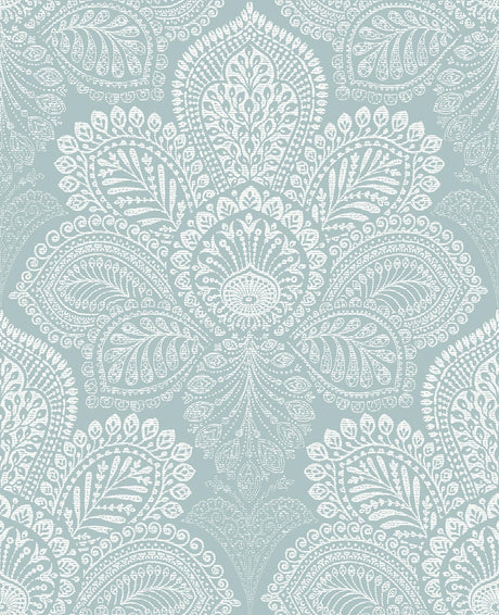 A-Street Prints Triumph Medallion Light Blue Wallpaper