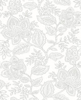 A-Street Prints Larkin Grey Floral Wallpaper