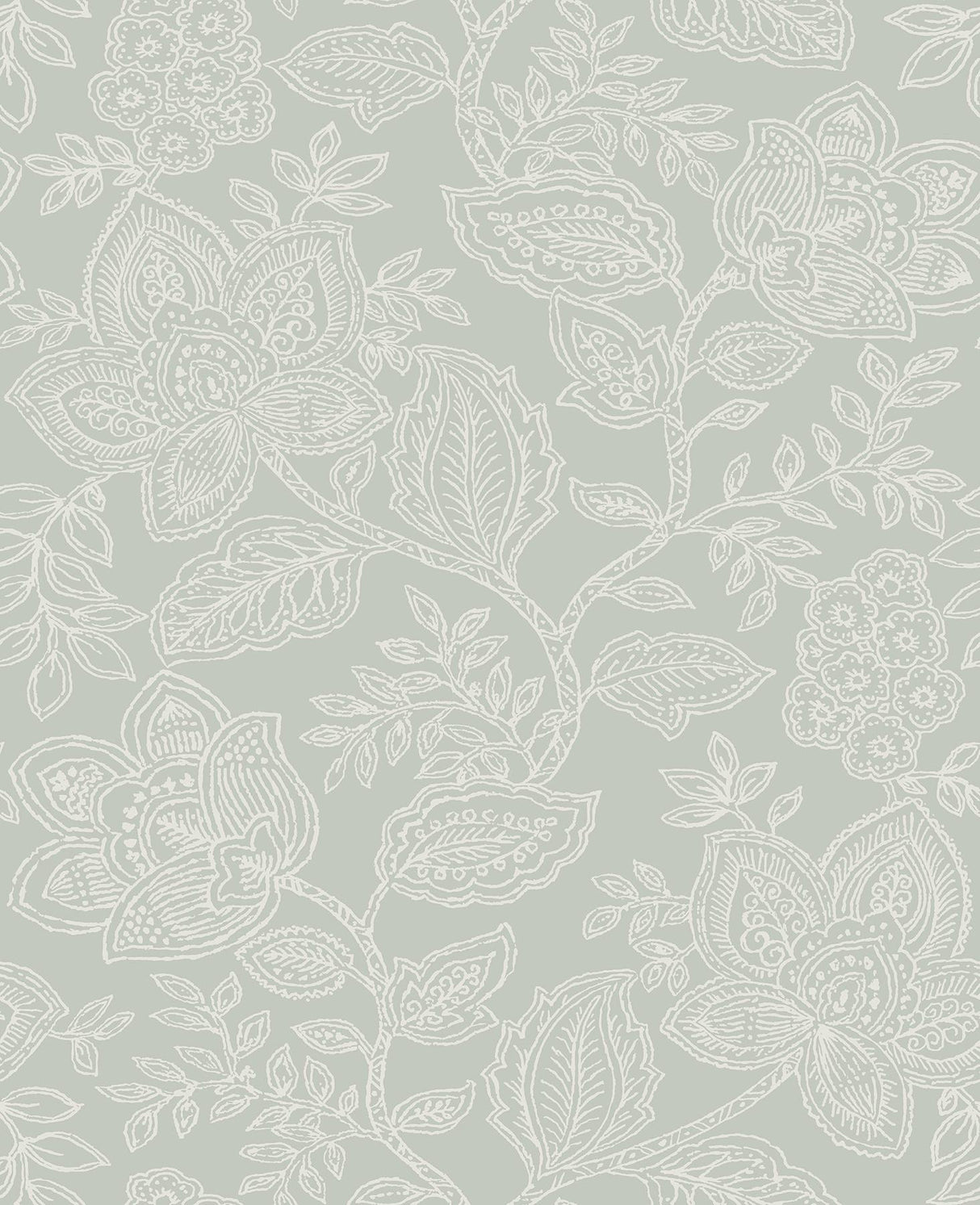 A-Street Prints Larkin Sage Floral Wallpaper