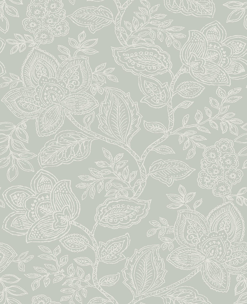 A-Street Prints Larkin Floral Sage Wallpaper