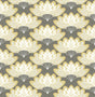 A-Street Prints Lotus Mustard Floral Fans Wallpaper