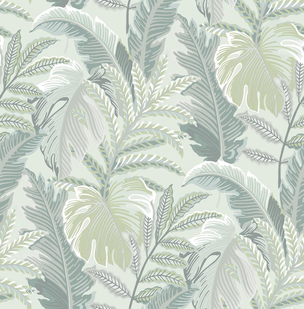 A-Street Prints Verdant Botanical Grey Wallpaper