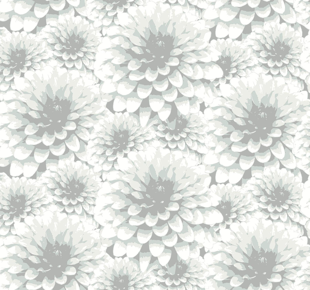 A-Street Prints Umbra Light Grey Floral Wallpaper