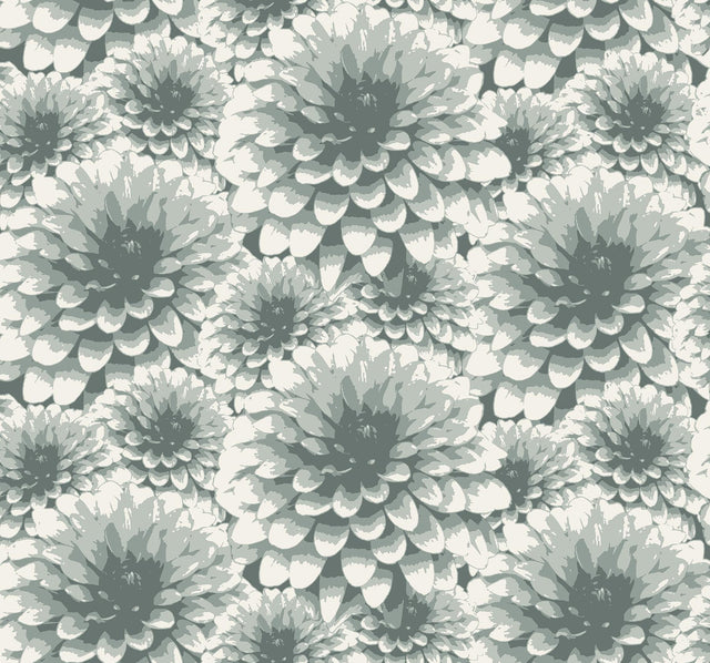 A-Street Prints Umbra Teal Floral Wallpaper