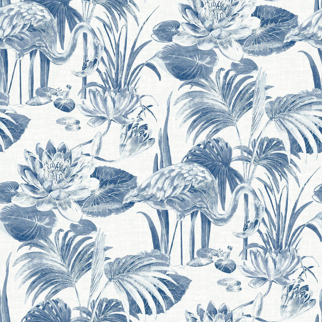 A-Street Prints Frolic Blue Lagoon Wallpaper