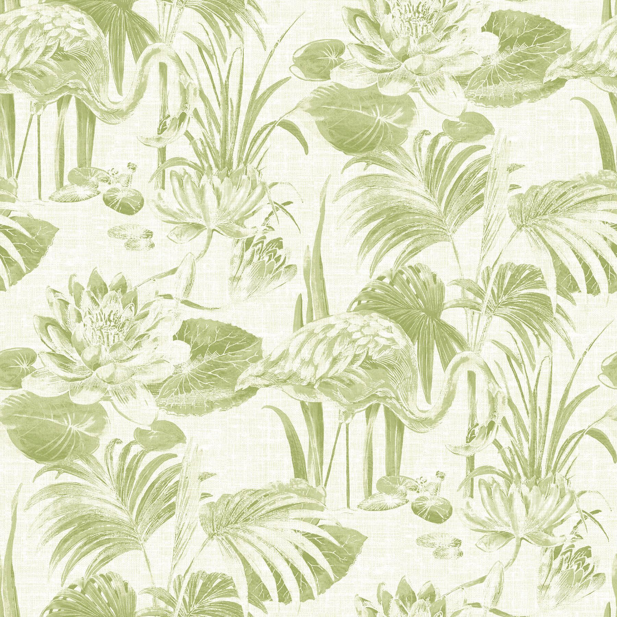 A-Street Prints Frolic Green Lagoon Wallpaper