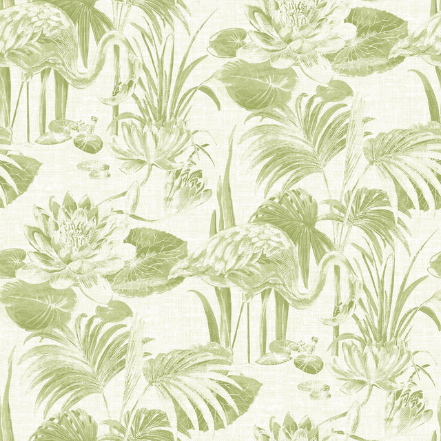 A-Street Prints Frolic Green Lagoon Wallpaper