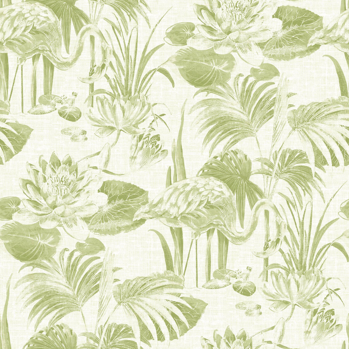 A-Street Prints Frolic Lagoon Green Wallpaper