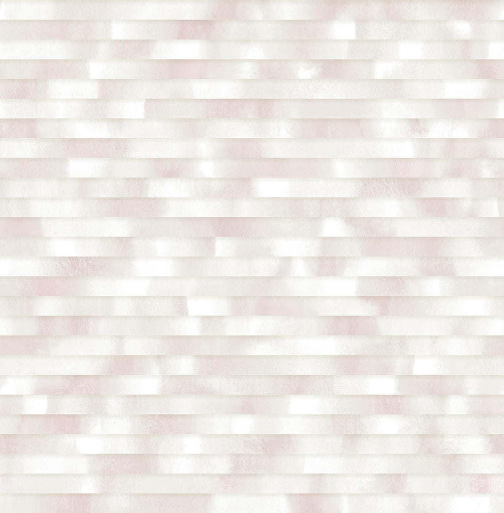A-Street Prints Kalmar Light Pink Hazy Stripe Wallpaper