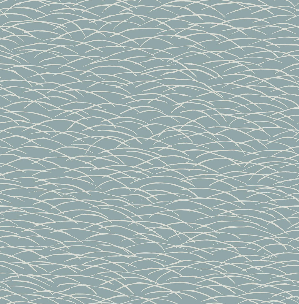A-Street Prints Hono Blue Abstract Wave Wallpaper
