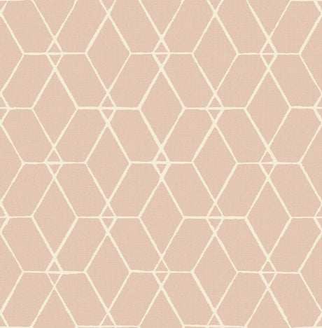 A-Street Prints Osterlen Light Pink Trellis Wallpaper