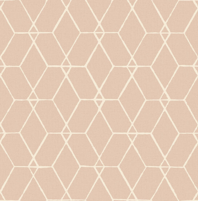A-Street Prints Osterlen Light Pink Trellis Wallpaper