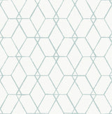 A-Street Prints Osterlen Teal Trellis Wallpaper